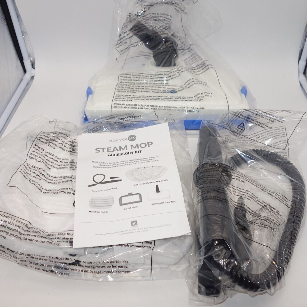 NEW Cleanica 360 Steam Mop Accessory Kit 4-00647-01 Floor Base Microfiber Pads - Picture 2 of 8
